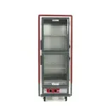 Metro C539-HLDC-S C5™ 3 Series with Red Insulation Armour™ Full Height Clear Door Mobile Heated Holding Cabinet, 120 Volts
