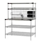 Metro CRHSP-3048 Prep Workstation with Overhead Heated Shelves,  (1) 48"W x 30"D reinforced stainless steel shelf