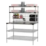 Metro CRHSP-3048 Prep Workstation with Overhead Heated Shelves,  (1) 48"W x 30"D reinforced stainless steel shelf