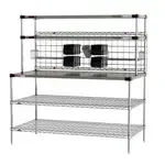 Metro CRHSP-3060 Prep Workstation with Overhead Heated Shelves,  (1) 60"W x 30"D reinforced stainless steel shelf