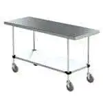 Metro MWTS2460US Work Table, 14 Gauge Stainless Steel Top with Stainless Steel Undershelf and without Backsplash - 60"W x 24"D