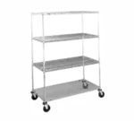 Metro N456EBR Super Erecta® Stem Caster Cart