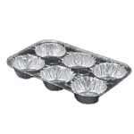 Durable MUFFIN PAN, 6 CUP FOIL, ALUMINUM,30