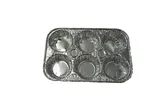 MUFFIN PAN, 6 CUP FOIL, ALUMINUM,30