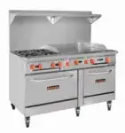 Sierra SR-4B-36G-60 Restaurant Gas Range, 60" W with and -