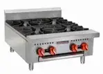 Sierra SRHP-6-36 Burner Countertop Gas Hotplate / Range with Controls -