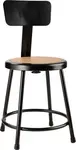 National Public Seating 6218B-10 NPS® Heavy Duty Steel Stool with Backrest