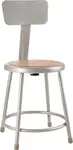 National Public Seating 6218B NPS® Heavy Duty Steel Stool with Backrest