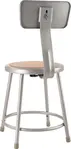 National Public Seating 6218B NPS® Heavy Duty Steel Stool with Backrest