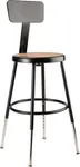 National Public Seating 6218HB-10 NPS® Heavy Duty Steel Stool with Backrest