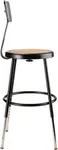 National Public Seating 6218HB-10 NPS® Heavy Duty Steel Stool with Backrest