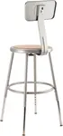 National Public Seating 6218HB NPS® Heavy Duty Steel Stool with Backrest