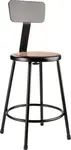 National Public Seating 6224B-10 NPS® 24" Heavy Duty Steel Stool with Backrest