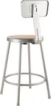 National Public Seating 6224B NPS® Heavy Duty Steel Stool with Backrest