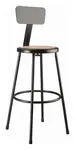 National Public Seating 6230B-10 NPS® Heavy Duty Steel Stool with Backrest