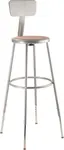 National Public Seating 6230HB NPS® Heavy Duty Steel Stool with Backrest