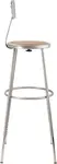 National Public Seating 6230HB NPS® Heavy Duty Steel Stool with Backrest