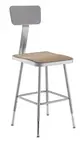 National Public Seating 6318HB NPS® Heavy Duty Steel Stool with Backrest