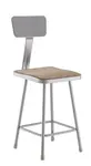 National Public Seating 6324B NPS® 24" Heavy Duty Steel Stool with Backrest