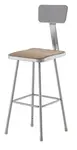 National Public Seating 6330B NPS® Heavy Duty Steel Stool with Backrest