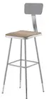 National Public Seating 6330HB NPS® Heavy Duty Steel Stool with Backrest