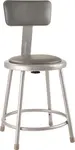 National Public Seating 6418B NPS® 18" Heavy Duty Vinyl Padded Steel Stool with