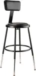 National Public Seating 6418HB-10 NPS® Heavy Duty Steel Stool with Backrest