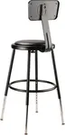 National Public Seating 6418HB-10 NPS® Heavy Duty Steel Stool with Backrest