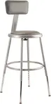National Public Seating 6418HB NPS® Heavy Duty Steel Stool with Backrest