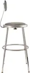 National Public Seating 6418HB NPS® Heavy Duty Steel Stool with Backrest
