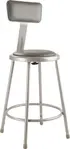 National Public Seating 6424B NPS® Heavy Duty Steel Stool with Backrest