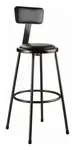 National Public Seating 6430B-10 NPS® Heavy Duty Steel Stool with Backrest