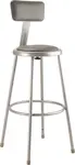 National Public Seating 6430B NPS® 30" Heavy Duty Vinyl Padded Steel Stool with