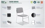 National Public Seating 8660 NPS® 8600 Series Fabric Padded Signature Stack