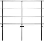 National Public Seating GRR24T Back Guard Rail for 24 inch Tapered Risers