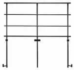 National Public Seating GRR32T Back Guard Rail for 32 inch Tapered Risers