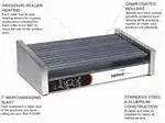 NEMCO 8027SX-SLT-220 Roll-A-Grill® 22.25'' Slanted Top Countertop Hot Dog Roller Grill with Individual Controls, 220 Volts