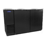 Nor-Lake NLBB59 Black 2 Solid Door Refrigerated Back Bar Storage Cabinet, 115 Volts