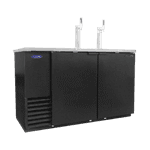 Nor-Lake NLDD59 2 Taps 1/2 and 1/4 Barrel Draft Beer Cooler - Black, 3 Kegs Capacity, 115 Volts