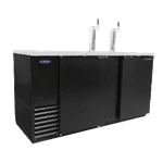 Nor-Lake NLDD69 2 Taps 1/2 Barrel Draft Beer Cooler - Black, 3 Kegs Capacity, 115 Volts