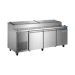 Norpole NP3R-PT 92.00'' 3 Door Refrigerated Pizza Prep Table
