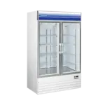 Norpole NPGF2-S 49.00'' 29 cu.ft 2 Section White Glass Door Merchandiser Freezer