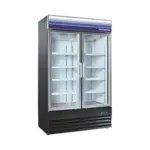 Norpole NPGF2-S45B 53.00'' 45.0 cu. ft. 2 Section Black Glass Door Merchandiser Freezer