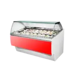 Oscartek GIA C G1650 Gia Gelato/Ice Cream Showcase/Display  Curved glass tilt back