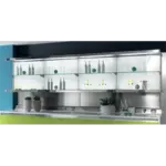 Oscartek WALL SHELVING DISPLAY WS1 1500 CE Glass Wall-Mounted Shelf Display - 59.05"W x 19.92"D
