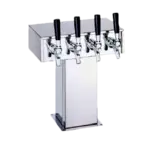 Perlick Corporation 4006-4BPC4 Tee Draft Beer Tower, Countertop, Glycol-Cooled - 11-7/8"W x 16-11/16"H