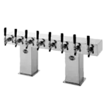 Perlick Corporation 4006-8BPC4 Bridge Tee Draft Beer Tower, Countertop, Glycol-Cooled - 33-1/8"W x 16-11/16"H