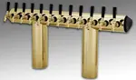 Perlick Corporation 66500-4BTF Winged Tee Draft Beer Tower, Countertop, Glycol-Cooled - 12-3/4"W x 16-1/2"H
