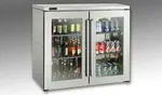 Perlick Corporation BBRN40 Silver 2 Solid Door Refrigerated Back Bar Storage Cabinet, 120 Volts