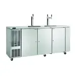 Perlick Corporation DDC92 3 Taps 1/2 Barrel Draft Beer Cooler - Stainless Steel, 4 Kegs Capacity, 120 Volts